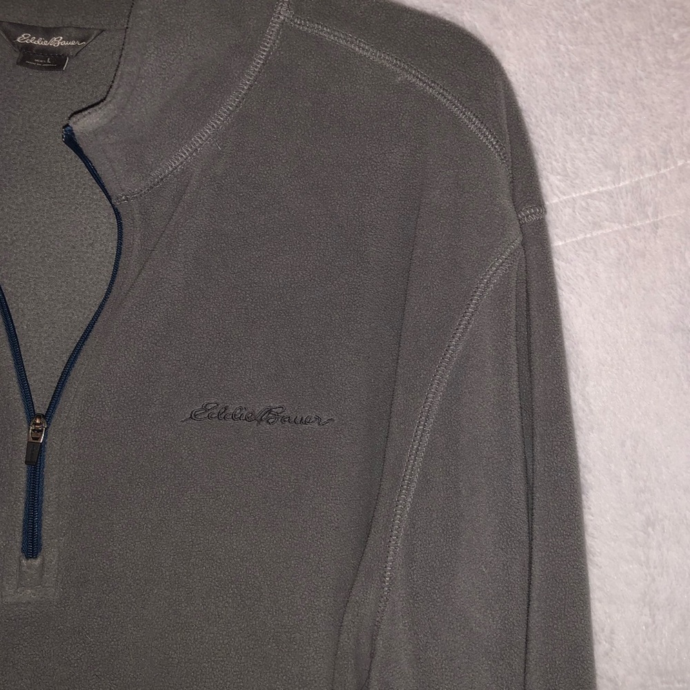 Eddie Bauer Fleece Gray Pullover Men’s L